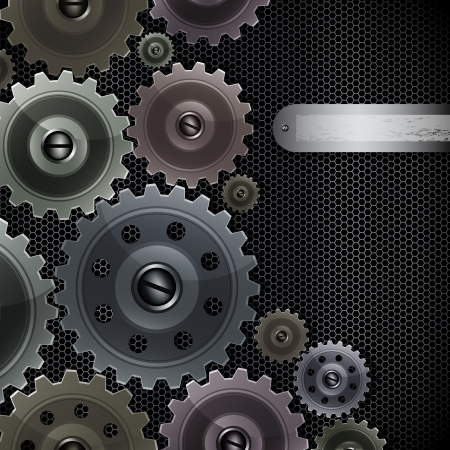 abstract background with techno elements.のイラスト素材