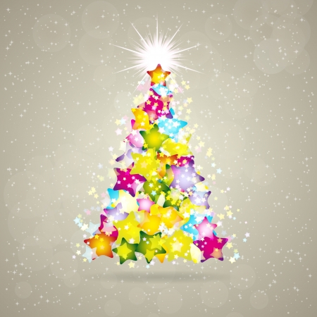 Christmas background with stars and place for text. Vector Illustration. のイラスト素材