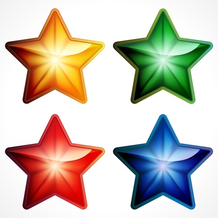 Color star icon on white backgroundのイラスト素材