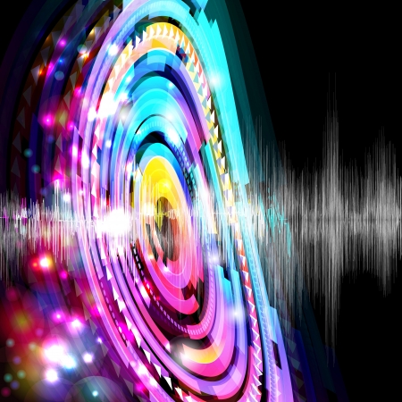 Vector music equalizer waveのイラスト素材
