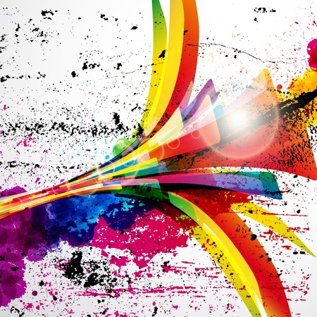 Abstract background forming by watercolor paint splashes.のイラスト素材