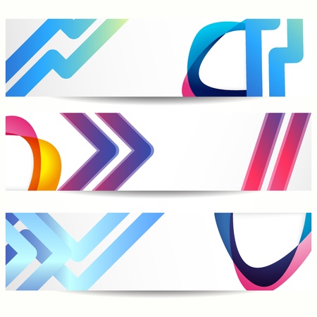 Abstract banner with forms of empty frames for your web design.のイラスト素材