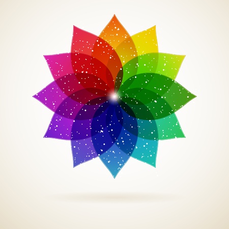 abstract background with colorful flower. vector illustration のイラスト素材