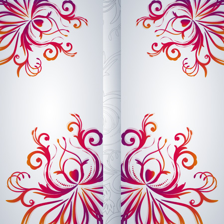 Abstract vector background with floral item.のイラスト素材