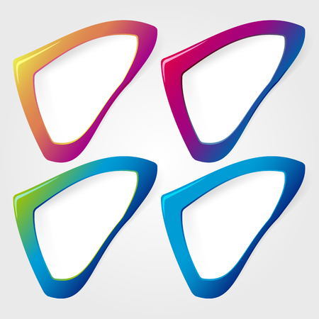 Set of bright labels. Vector.のイラスト素材