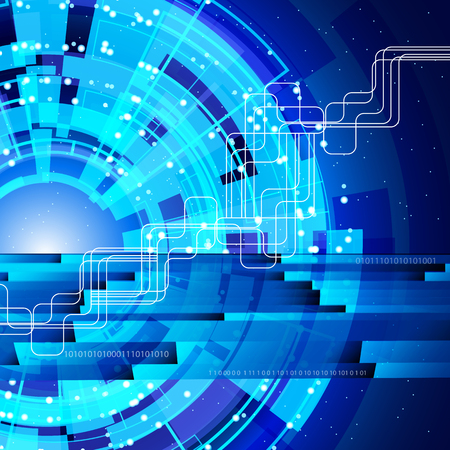abstract blue technology background.のイラスト素材