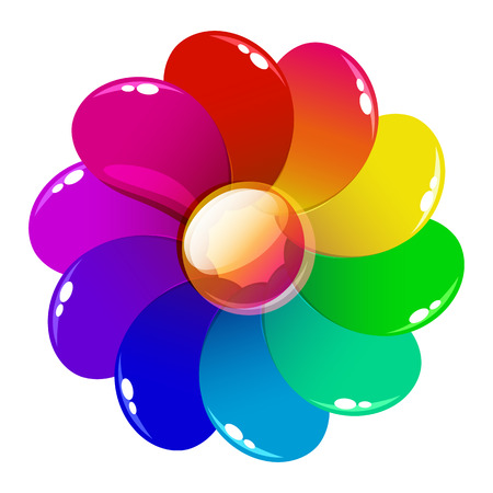 Abstract vector background with colorful flower.のイラスト素材