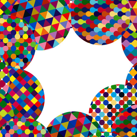 Abstract background with bright mosaic circles.のイラスト素材