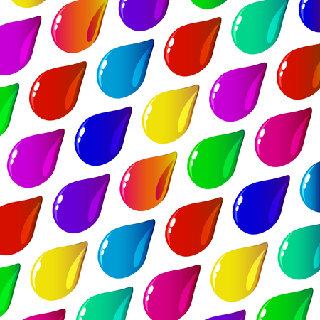 Abstract vector background with colorful paint drops.のイラスト素材