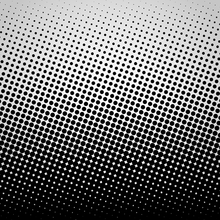 Halftone abstract vector black dots design element isolated on a white background.のイラスト素材