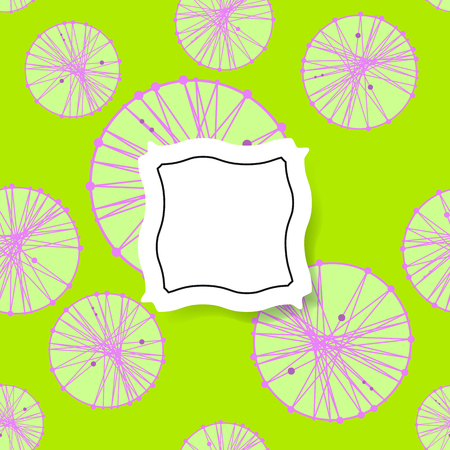 Bright material color seamless background set, cards with abstract geometric elements, patterns fashion trend. Vector.のイラスト素材