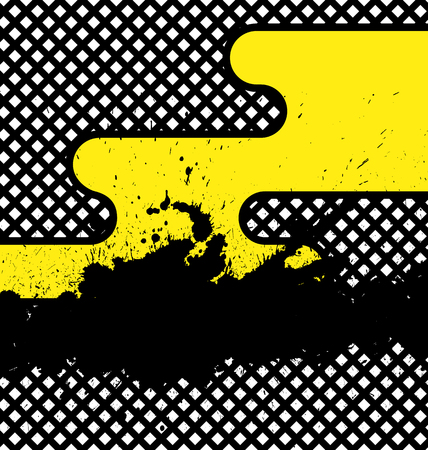 Grunge background with geometric elements, patterns fashion trend. Vector.のイラスト素材