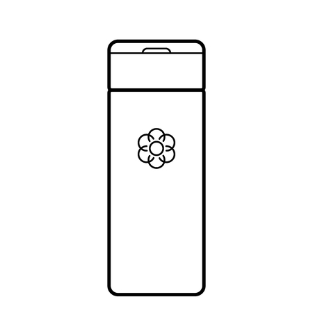 Shampoo. Baby icon on a white background, line vector design.のイラスト素材