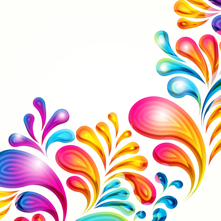Abstract vector colorful arc-drop background. Color graphic elements. Modern design illustration.のイラスト素材
