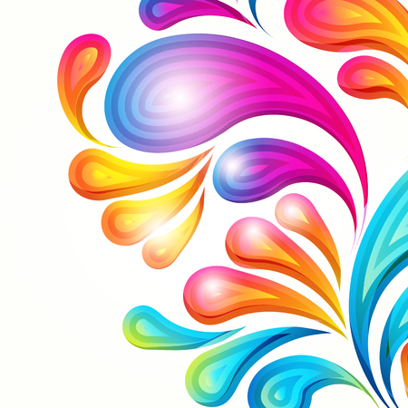 Abstract vector colorful arc-drop background. Color graphic elements. Modern design illustration.のイラスト素材