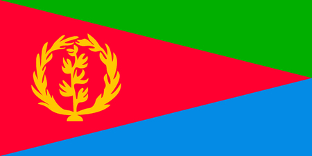 Flag of Eritrea. Symbol of Independence Day, souvenir sport game, button language, icon.のイラスト素材