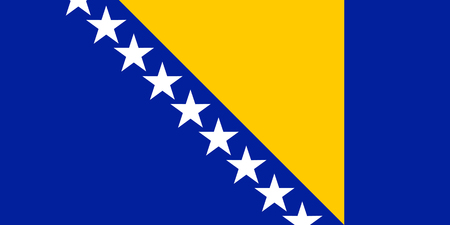Flag of Bosnia and Herzegovina. Symbol of Independence Day, souvenir sport game, button language, icon.のイラスト素材