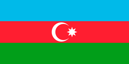 Flag of Azerbaijan. Symbol of Independence Day, souvenir sport game, button language, icon.のイラスト素材