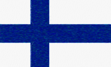 flag of Finn, paper texture. Symbol of Independence Day, souvenir soccer game, button language, icon.の写真素材