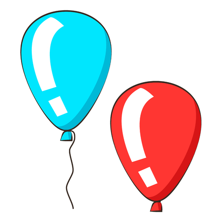 Balloons, icon, children's drawing style.のイラスト素材