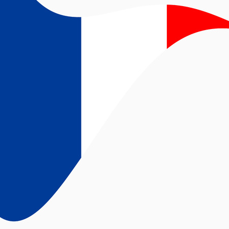 Waving Flag of France on a white background.のイラスト素材