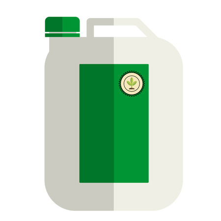 Garden packing a bottle of fertilizer, vector garden pack icon, flat style.のイラスト素材