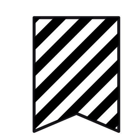 Flag, birthday icon. Line art. White background. Social media icon. Business concept. Sign, symbol, web element. Tattoo template. Website pictogram.のイラスト素材