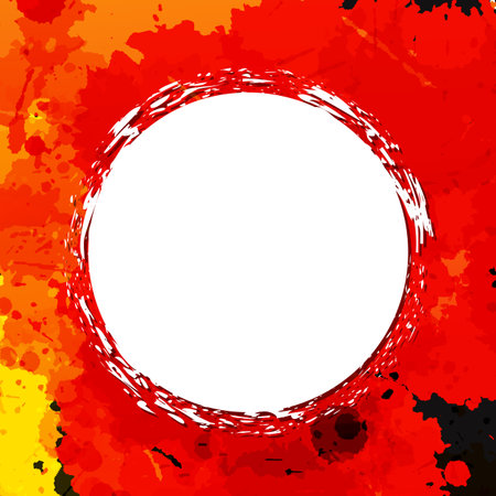 Vintage watercolor pattern with white grunge banner.のイラスト素材