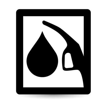 Fuel nozzle vector icon isolated on a white background.のイラスト素材