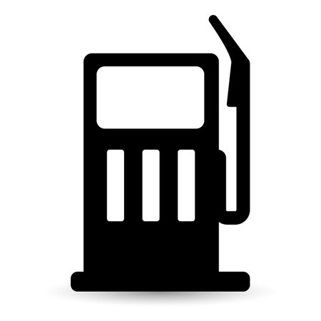 Gas station, dispenser, vector icon isolated on a white background.のイラスト素材