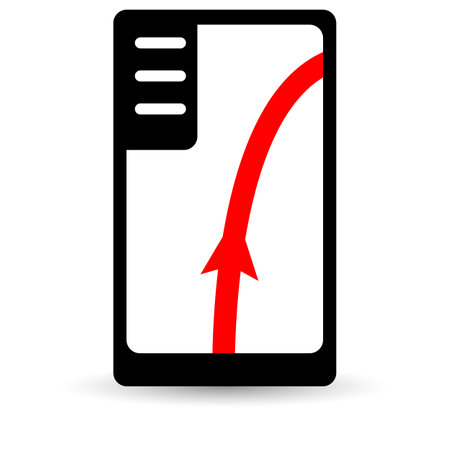 Navigator vector icon isolated on a white background.のイラスト素材