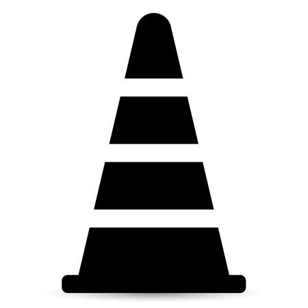 Traffic cone icon isolated on a white background.のイラスト素材