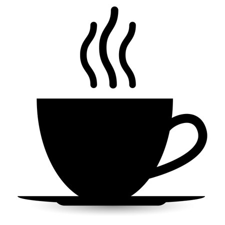 Cup of coffee icon isolated on a white background.のイラスト素材