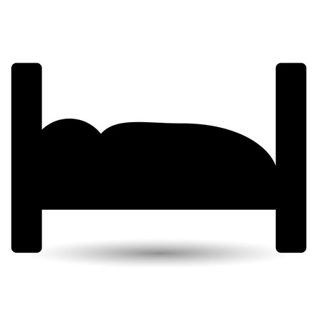 Man on bed, icon isolated on a white background.のイラスト素材