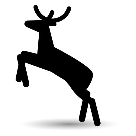 Deer icon isolated on a white background.のイラスト素材