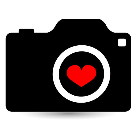Camera icon isolated on a white background.のイラスト素材