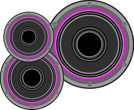 Audio speakers on a white background. vector illustration for your design.のイラスト素材