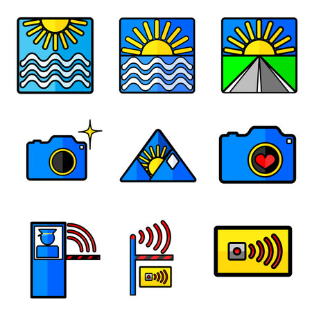 Travel icon setのイラスト素材