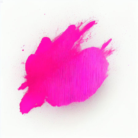 Abstract pink watercolor paint splash on white background. Texture paper.の素材