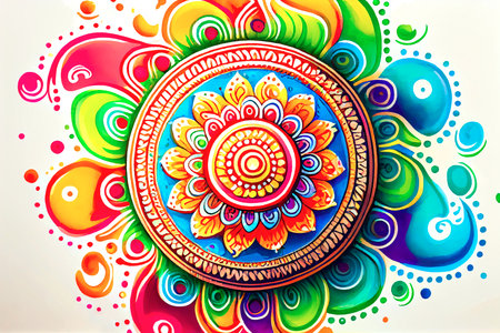 Holi background, watercolor card, ai generationの素材