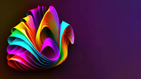 Abstract background with colorful paper cut shapes, ai generation, banner, place for text.の素材