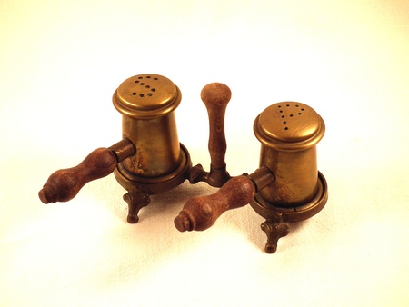 Pepper and salt shaker from the collection of my parentsの写真素材