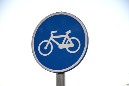 The bicycle path signal の写真素材
