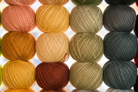 Yarn background pictureの写真素材