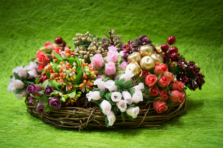 The decoration for any holiday with different colored themesの写真素材