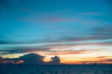 Sunset Sky Cloud and Seaの写真素材