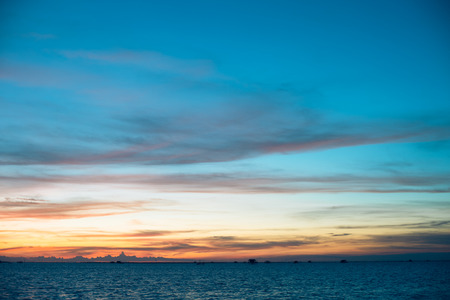 Sunset Sky Cloud and Seaの写真素材