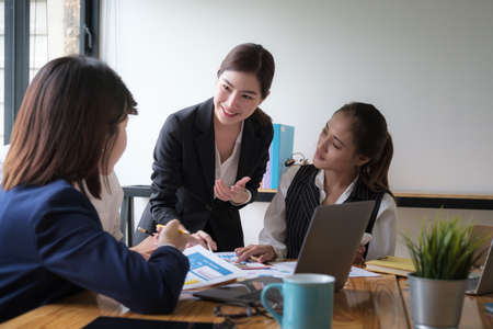 Group of Businessman and Accountant brainstorming or discussing for investigation of corruption account . Anti Bribery concept.の写真素材