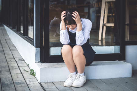 Store Owner Turning Closed. Stressed owner forced to close the coffee shop permanently