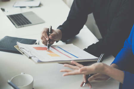 Business start up with team happy with the reward giving for her business success achievement. Achievement and Business Goal Success Concept.の写真素材